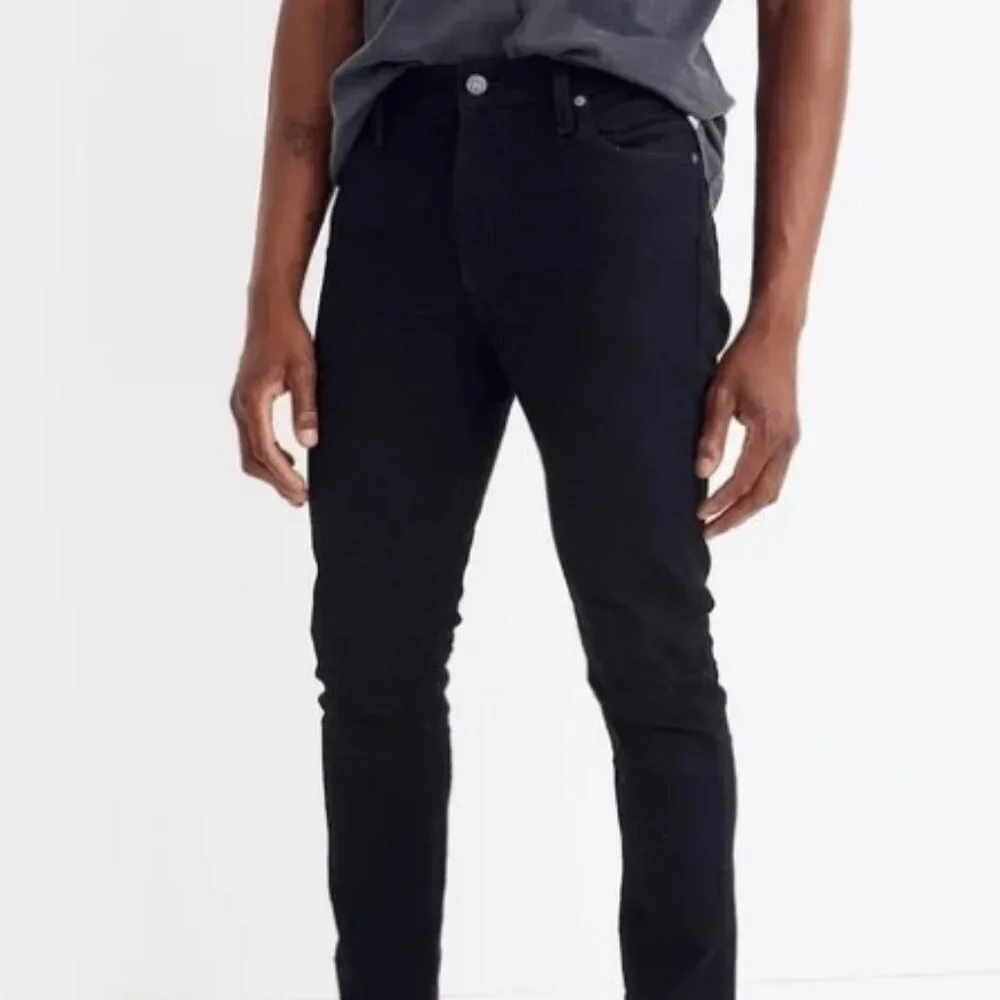 Madewell Skinny Authentic Flex Jeans in Classic Black Wash Mens Size 28X30 J9492